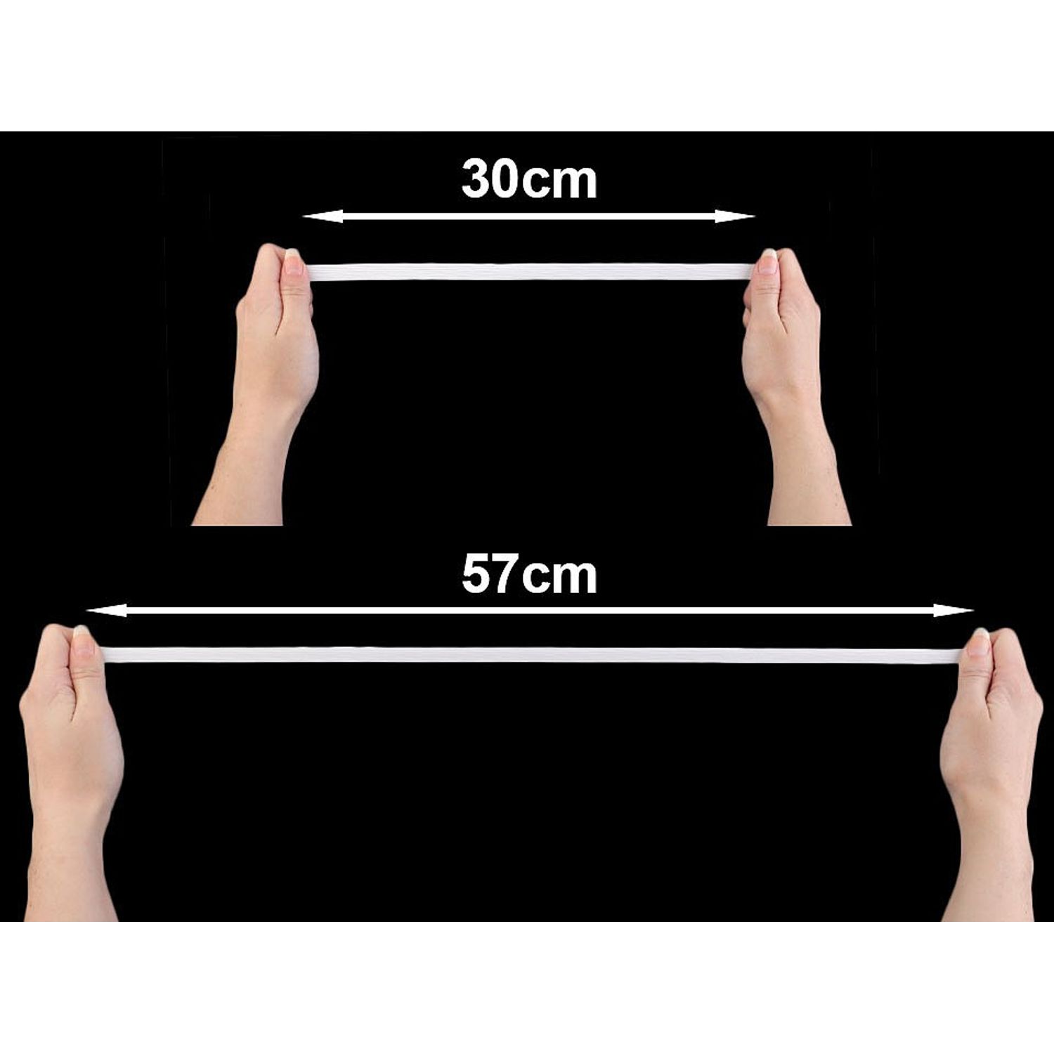 Elastic simplu plat, latime 12 mm, lungime 5 m, Alb fotografia produsului View 2 L