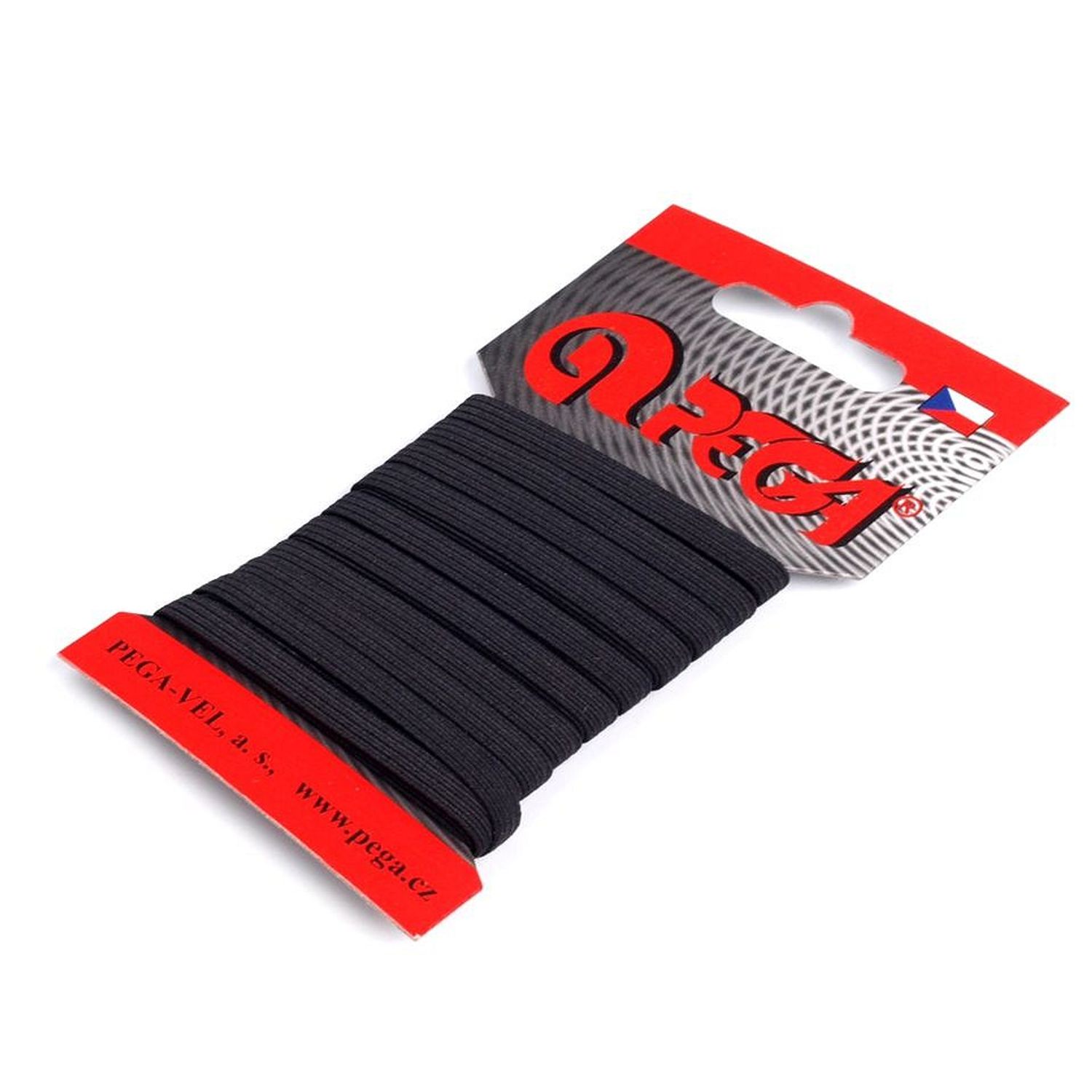 Elastic simplu plat, latime 6.6 mm, lungime 5 m, Negru fotografia produsului