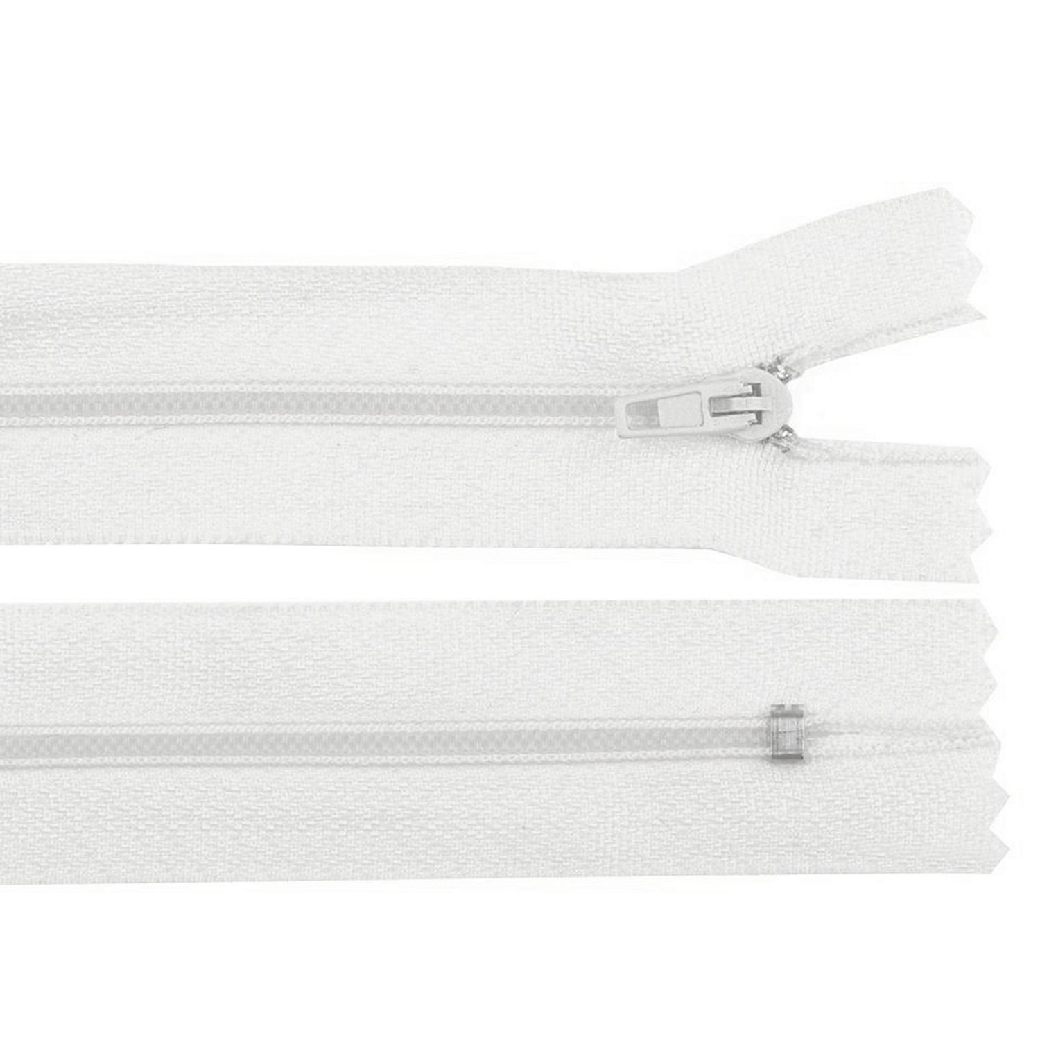 Fermoar spiralat nedetasabil, lungime 18 cm Alb fotografia produsului