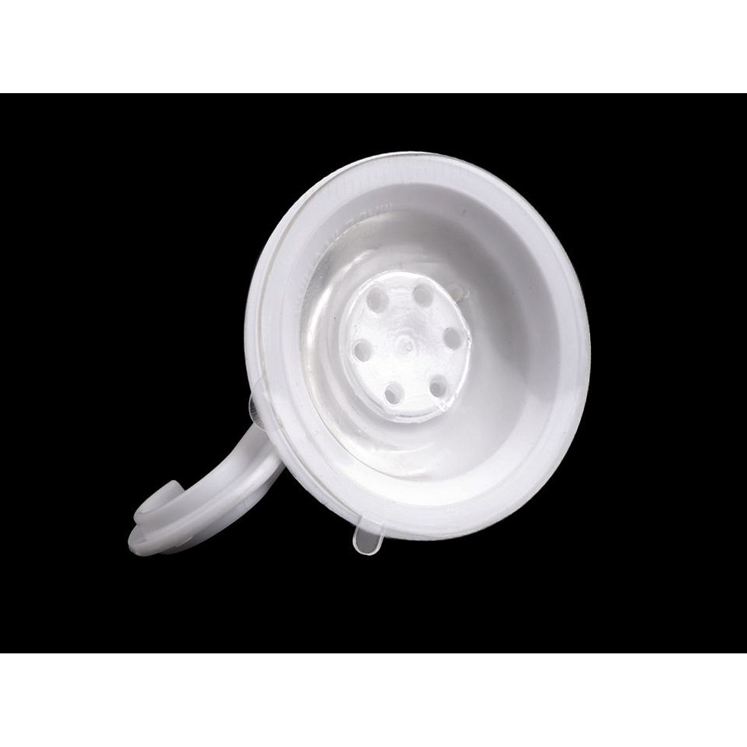 Carlig din plastic cu ventuza 5.5 cm Alb fotografia produsului View 3 L