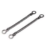 Set 2 lanturi metalice decorative pentru confectii 9 cm Negru fotografia produsului