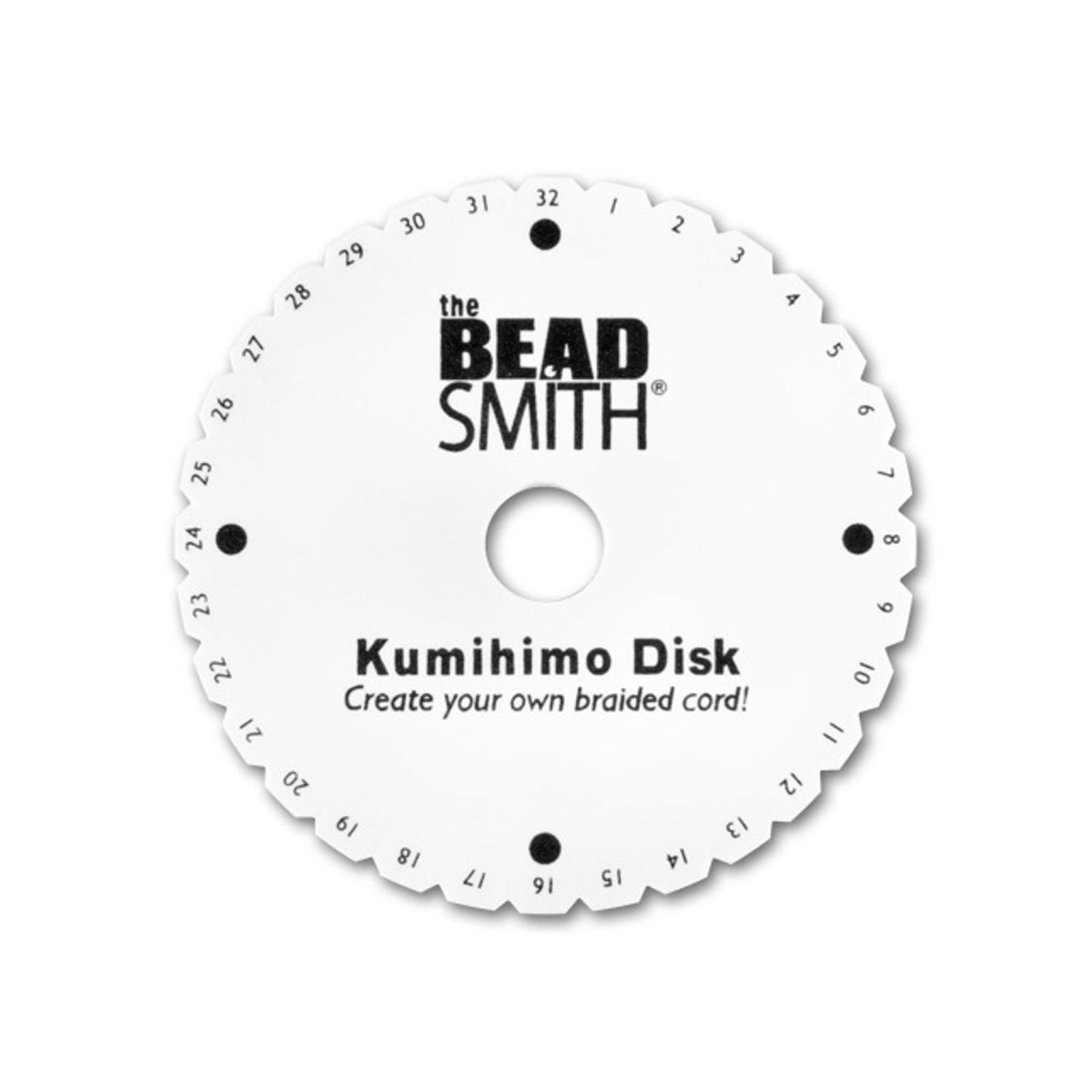 Disc pentru kumihimo, pentru impletit snur 16.5 cm Alb fotografia produsului