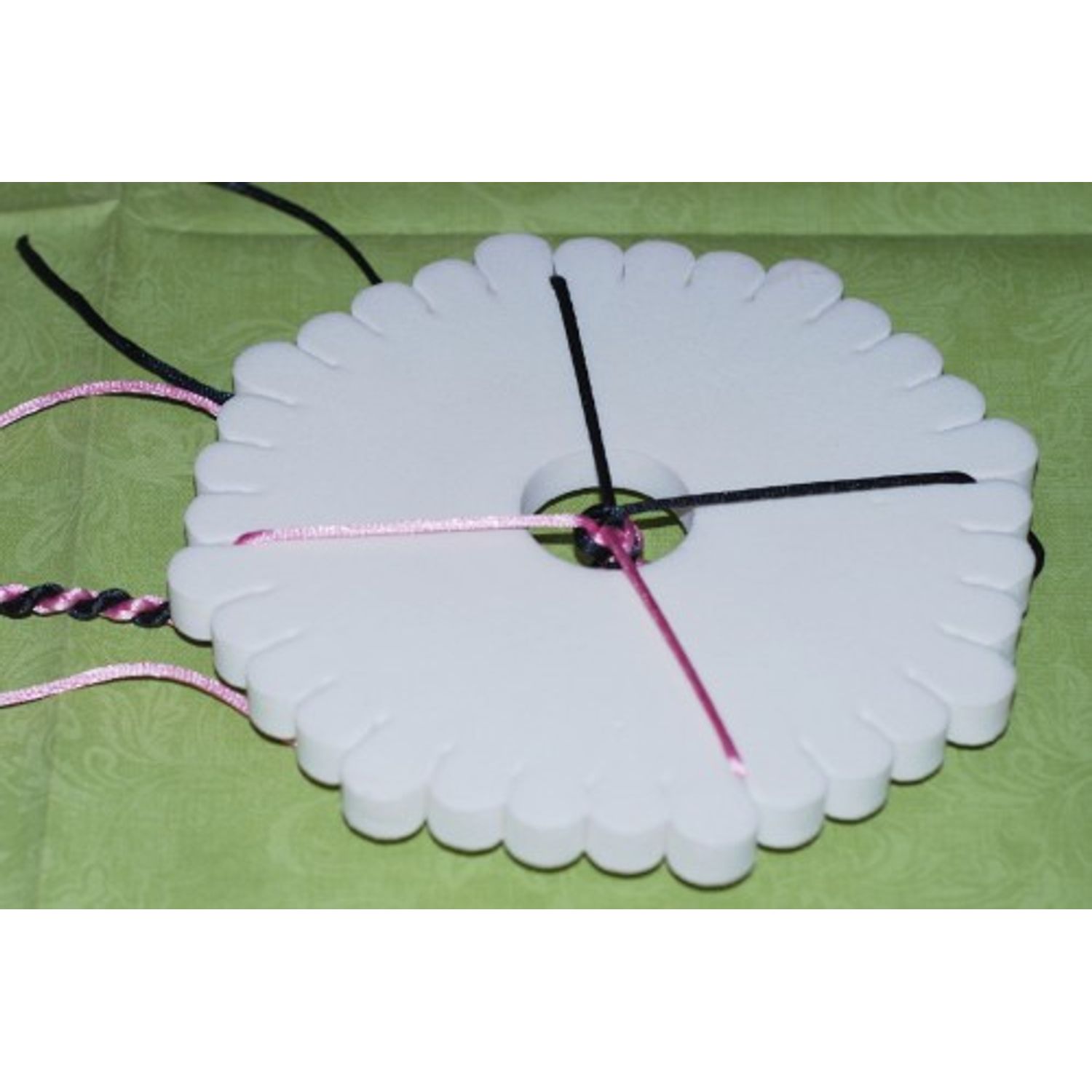 Disc pentru kumihimo, pentru impletit snur 16.5 cm Alb fotografia produsului View 4 L