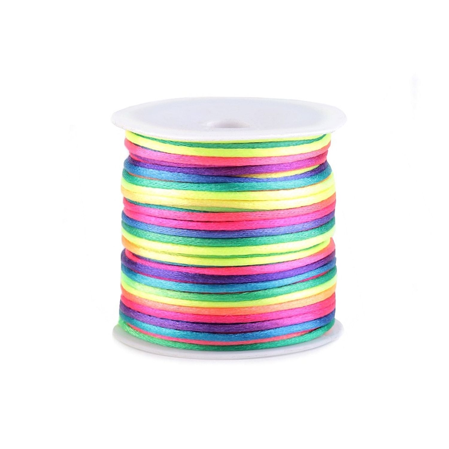 Snur satinat pentru kumihimo diametru 2 mm, 30 m Curcubeu fotografia produsului View 3 L