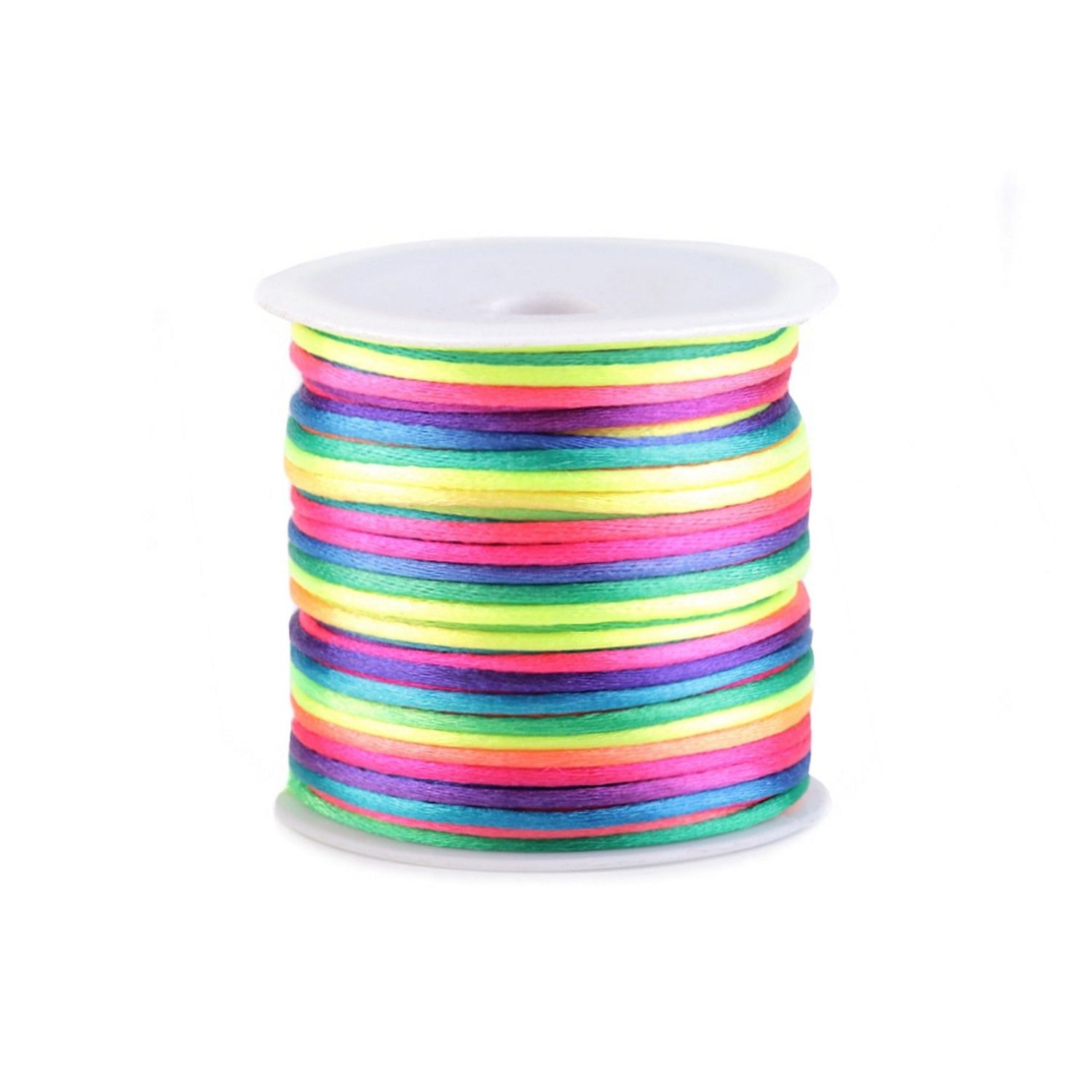 Snur satinat pentru kumihimo diametru 2 mm, 30 m Curcubeu fotografia produsului