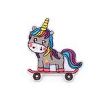 Petic termoadeziv brodat Kyrra 67 x 82 mm Unicorn maro fotografia produsului