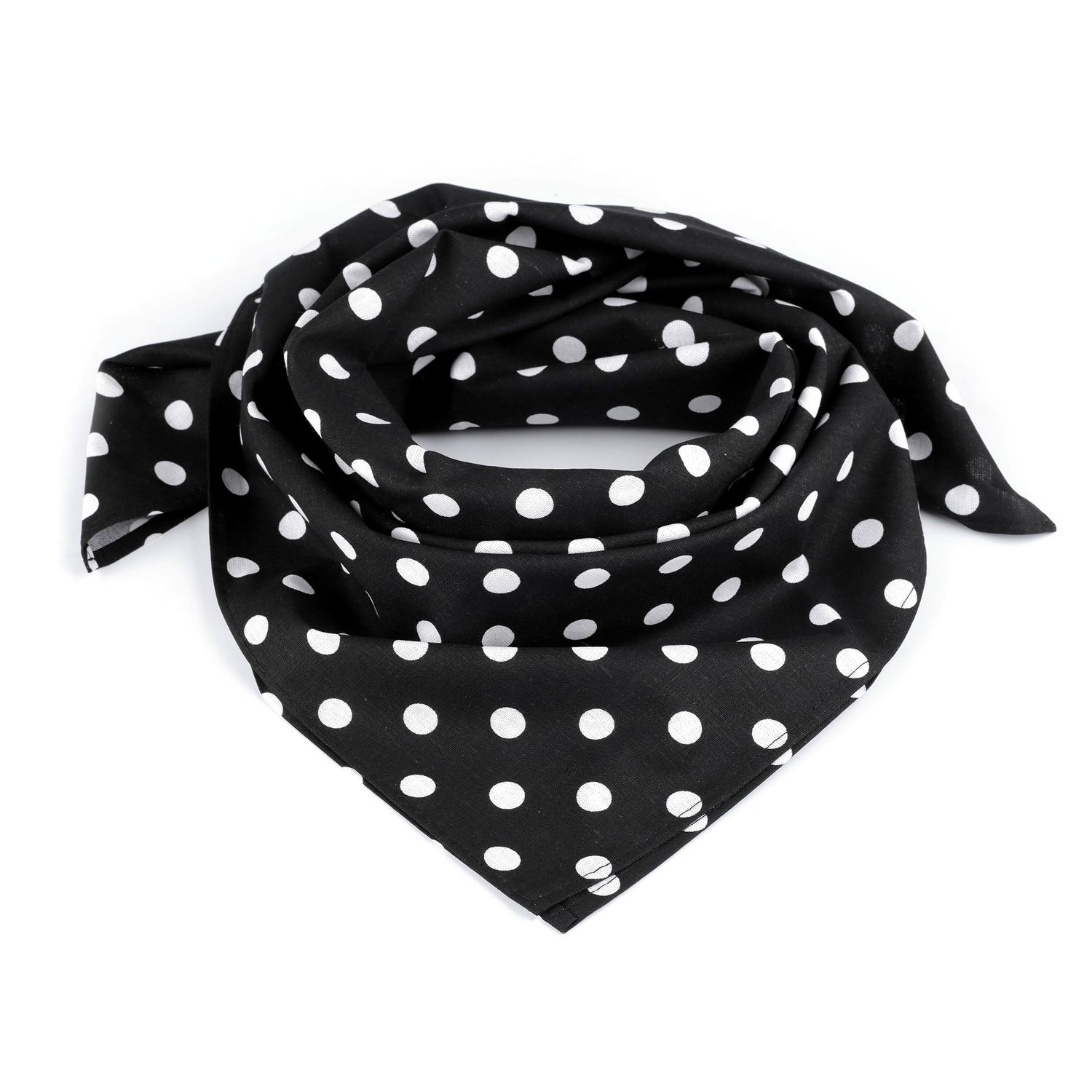 Batic bumbac, imprimeu buline, 65x65 cm Negru fotografia produsului