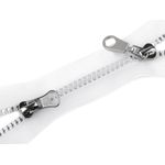 Fermoar plastic detasabil, 2 cursoare, lungime 80 cm, Transparent fotografia produsului View 3 S