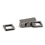 Inchizatoare metalica decorativa pentru confectii 9 x 26 mm nichel negru fotografia produsului View 3 S