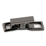 Inchizatoare metalica decorativa pentru confectii 9 x 26 mm nichel negru fotografia produsului