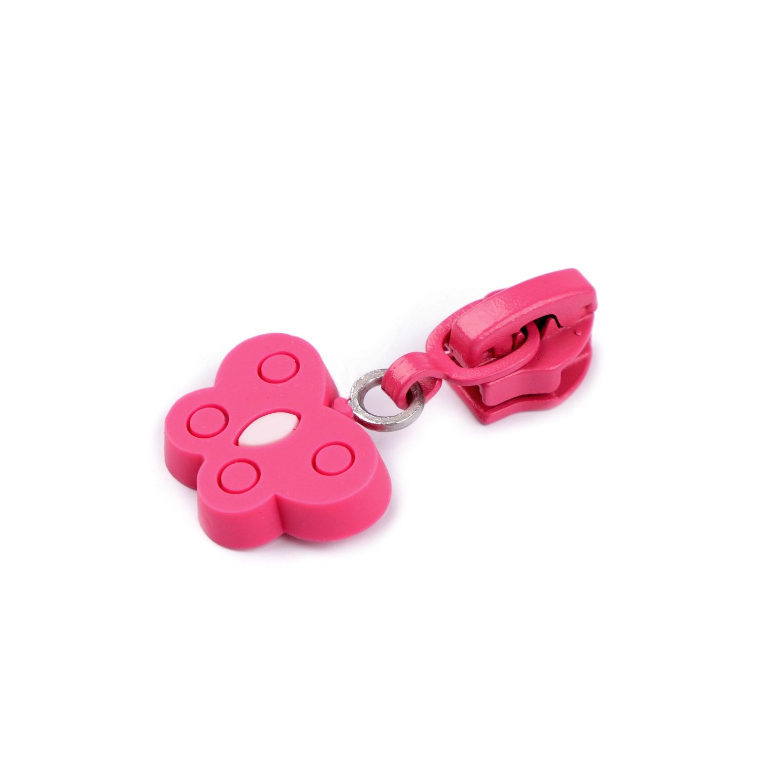 Cursor metalic pentru fermoar spiralat 6 mm Fluturas Fucsia fotografia produsului
