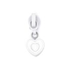 Cursor metalic pentru fermoar spiralat 6 mm Inima alba fotografia produsului