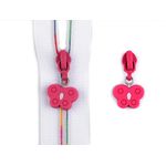 Cursor metalic pentru fermoar spiralat 6 mm Fluturas Fucsia fotografia produsului View 2 S