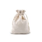 Saculet bumbac decorabil pentru cadouri, 13 x 18 cm Ecru deschis fotografia produsului