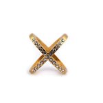 Inel cu strasuri pentru esarfa 1.5 cm  Golden fotografia produsului View 3 S