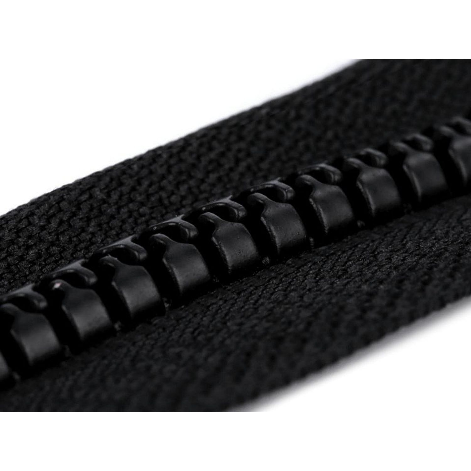 Fermoar plastic detasabil cu dinti rotunzi, lungime 70 cm Negru fotografia produsului View 5 L