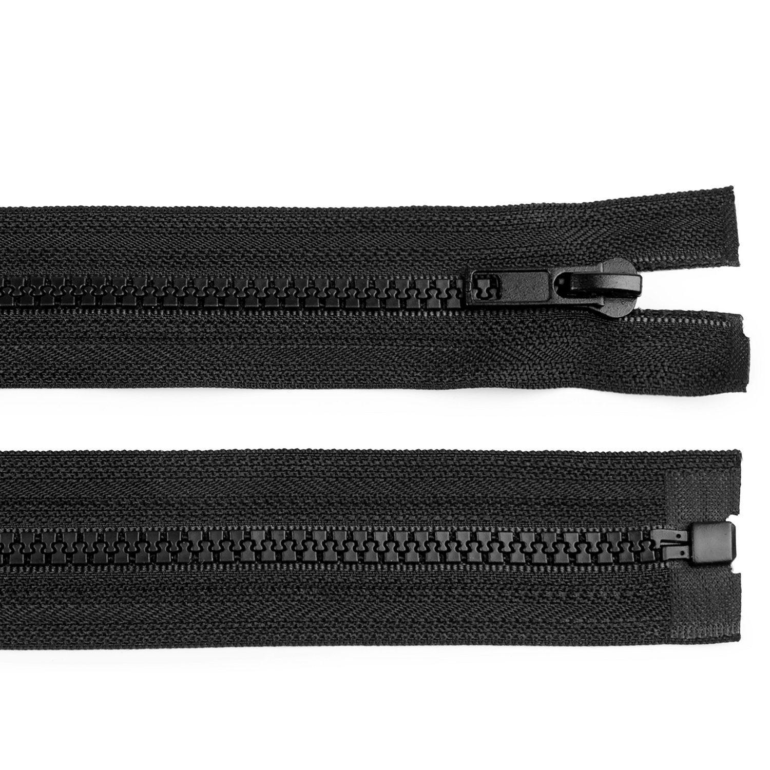 Fermoar plastic detasabil Kyrra, lungime 140 cm, Negru fotografia produsului