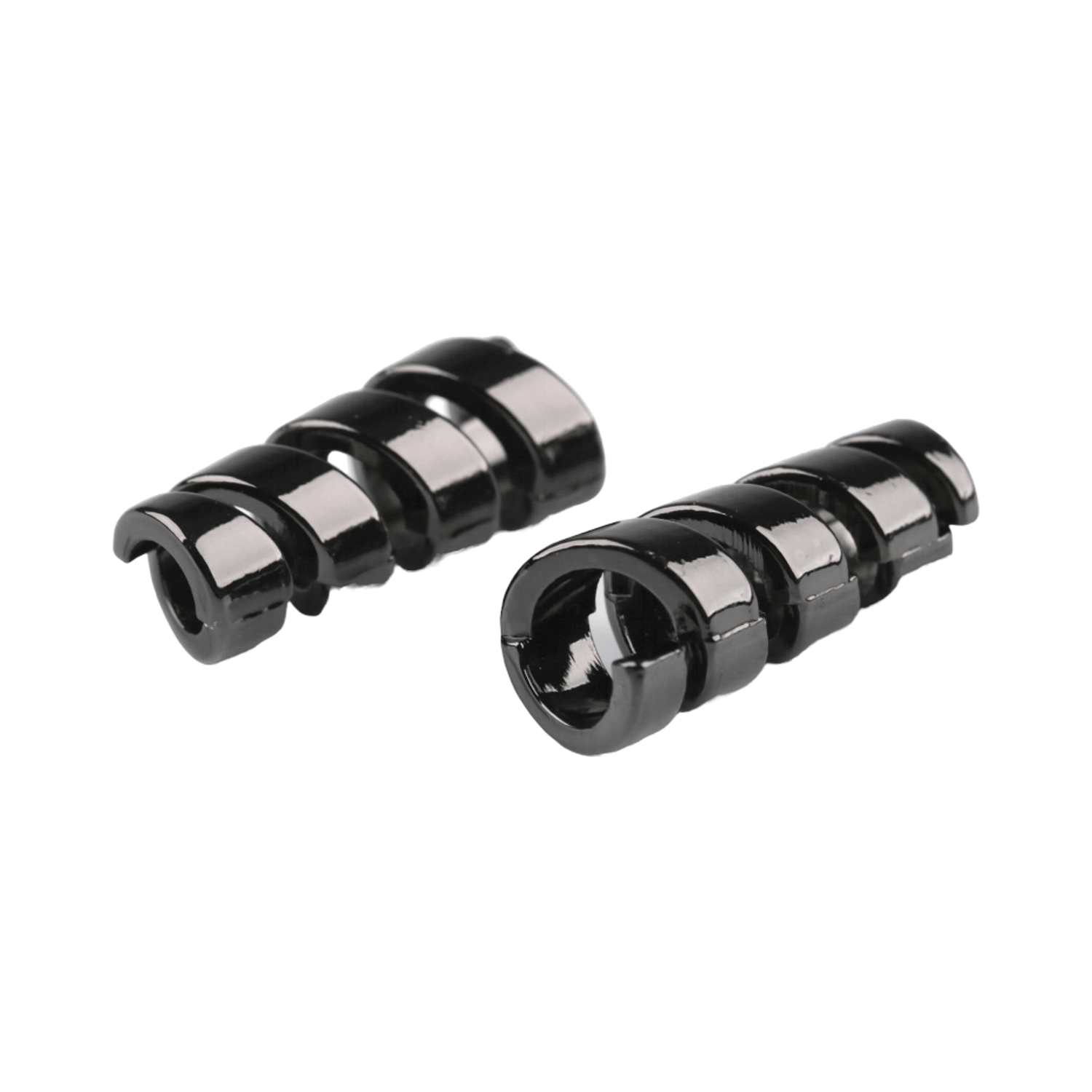 Set 2 terminatii metalice pentru snur 4 mm Negru fotografia produsului