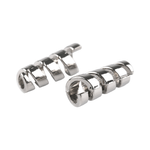 Set 2 terminatii metalice pentru snur 4 mm Argintiu fotografia produsului