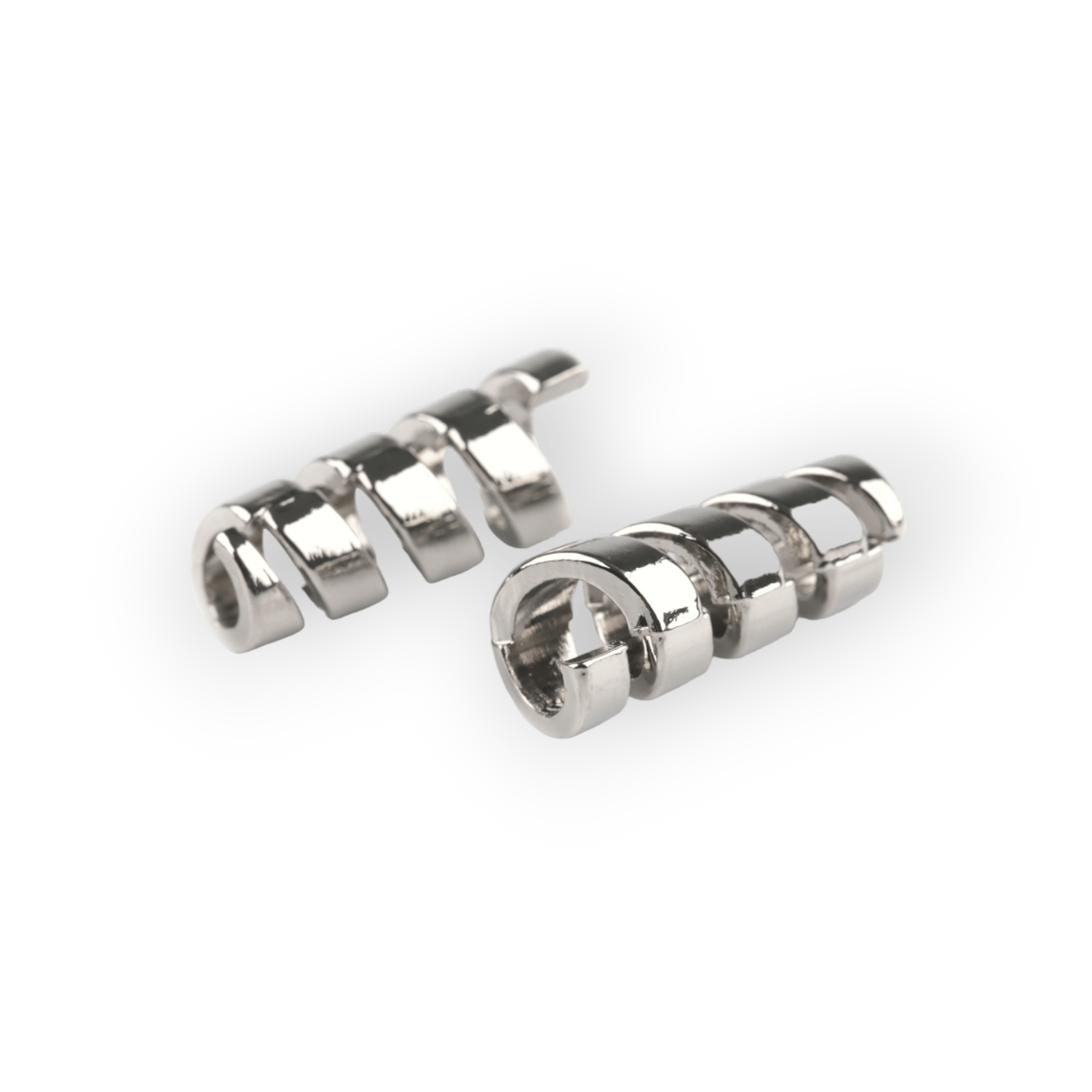 Set 2 terminatii metalice pentru snur 4 mm Argintiu fotografia produsului View 4 L