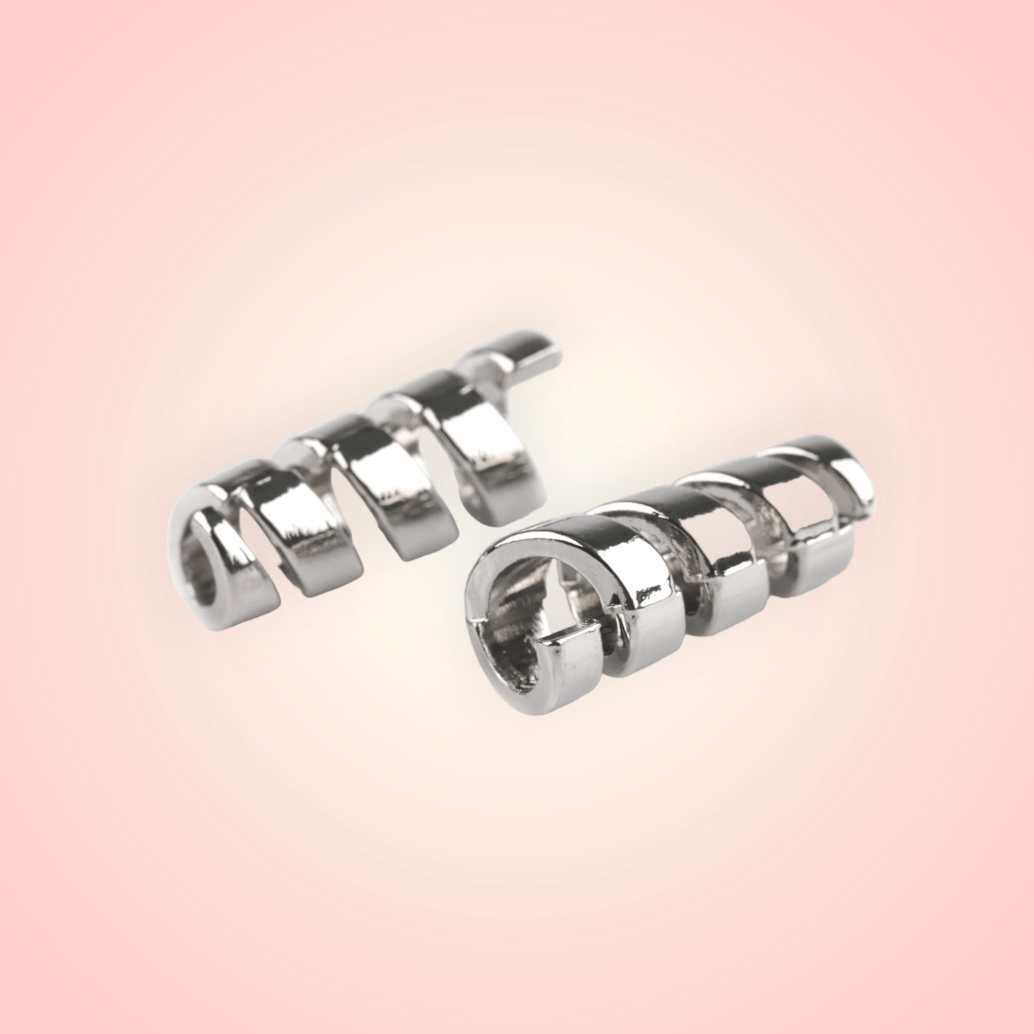 Set 2 terminatii metalice pentru snur 4 mm Argintiu fotografia produsului View 5 L