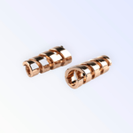 Set 2 terminatii metalice pentru snur 4 mm Auriu rose fotografia produsului View 5 S