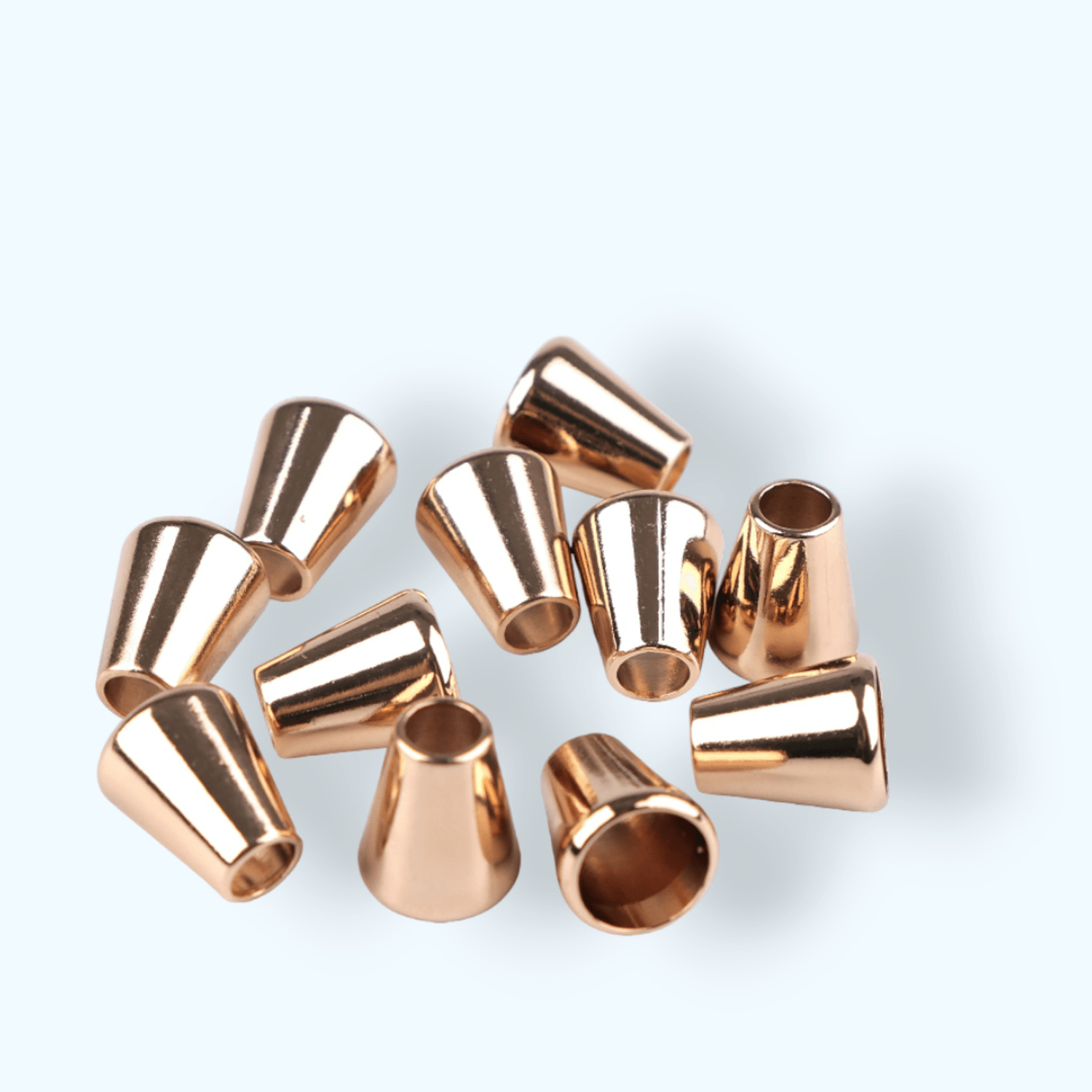 Set 10 terminatii metalice pentru snur 5.5 mm Auriu rose fotografia produsului View 2 L