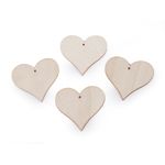 Set 10 forme decorabile din lemn 4 x 4,5 cm Inima natur fotografia produsului