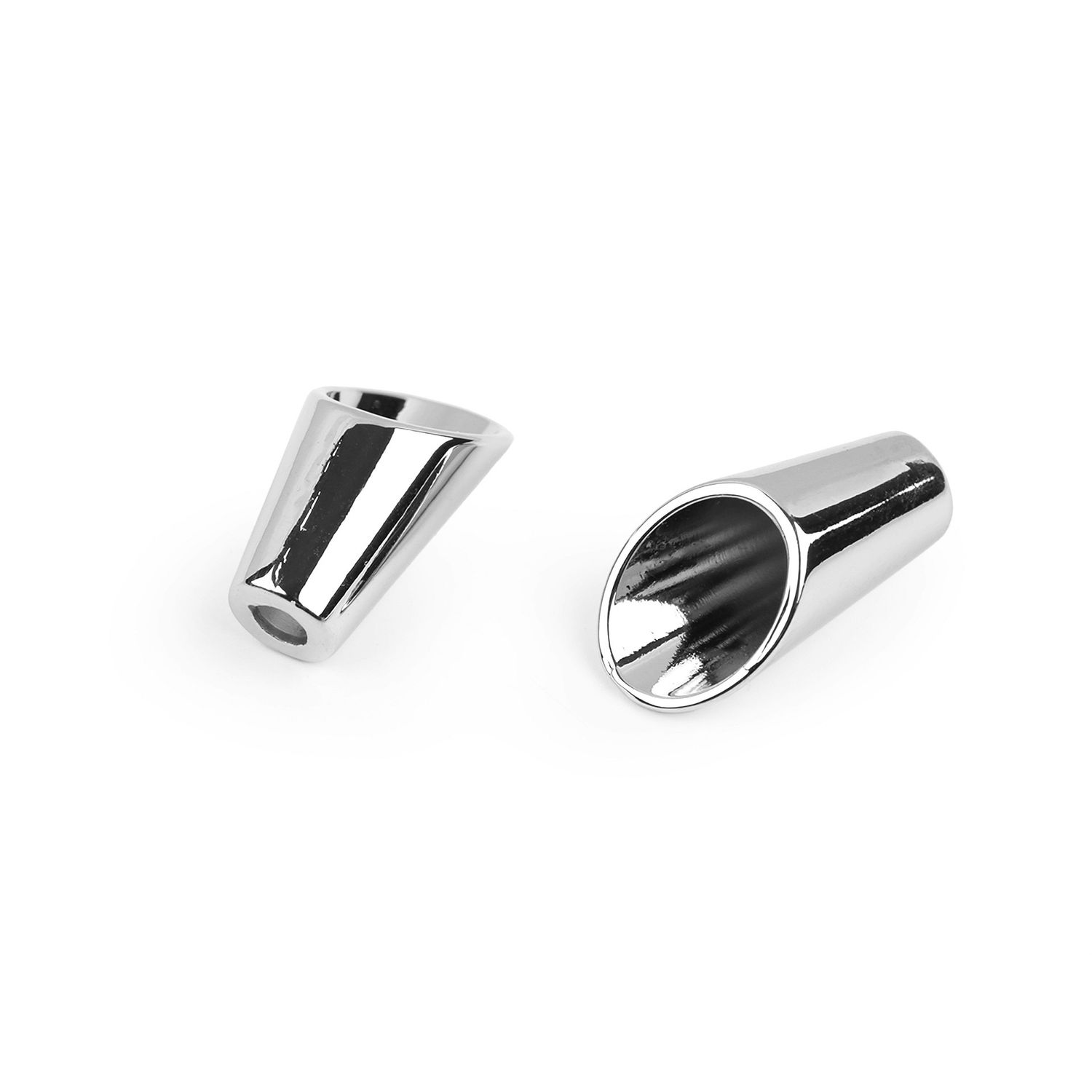 Set 2 terminatii metalice pentru snur 3 mm Argintiu fotografia produsului