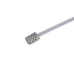 Set 2 terminatii metalice pentru snur cu model 3 mm Argintiu fotografia produsului View 2 S