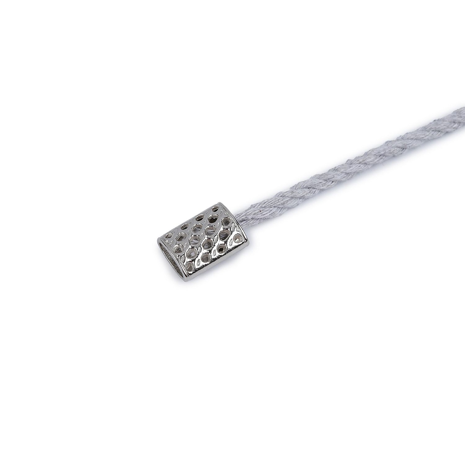 Set 2 terminatii metalice pentru snur cu model 3 mm Argintiu fotografia produsului View 2 L