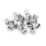 Set 10 terminatii plastic pentru snur 4.5 mm Argintiu fotografia produsului View 2 S