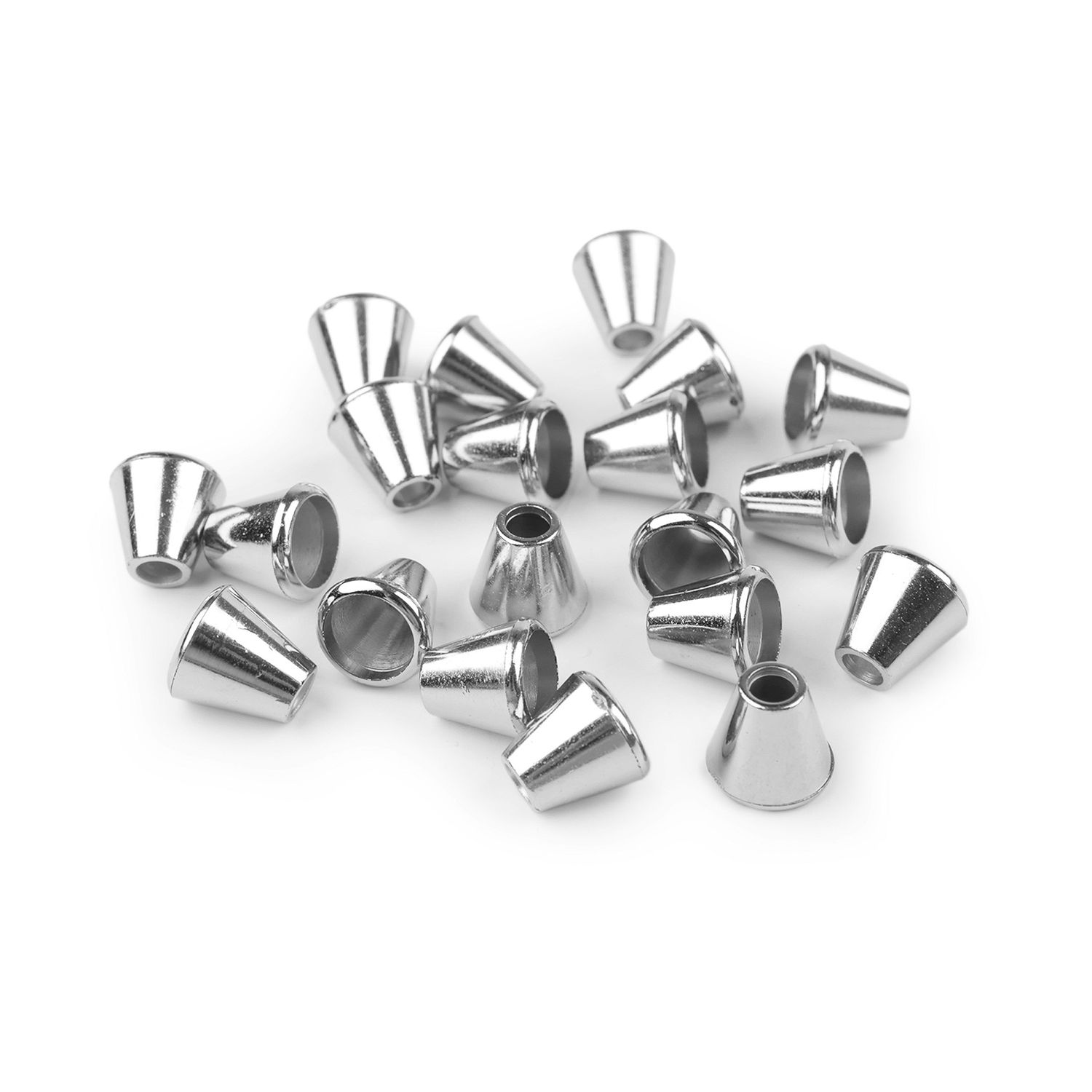 Set 10 terminatii plastic pentru snur 4.5 mm Argintiu fotografia produsului View 2 L