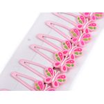 Set 10 agrafe 3D pentru par din silicon 5 cm Fluturas roz fotografia produsului View 2 S