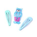 Set 3 agrafe pentru par clic clac 5 cm Ursulet fotografia produsului