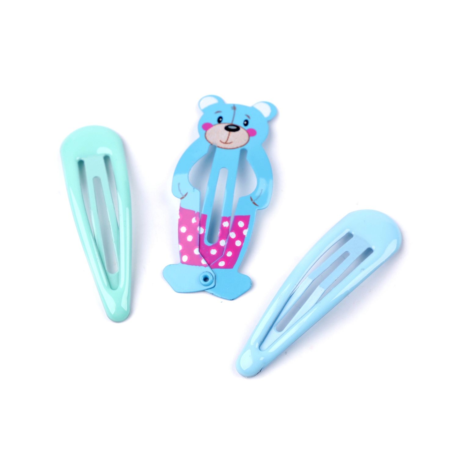 Set 3 agrafe pentru par clic clac 5 cm Ursulet fotografia produsului