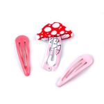 Set 3 agrafe pentru par clic clac 5 cm Ciupercuta fotografia produsului