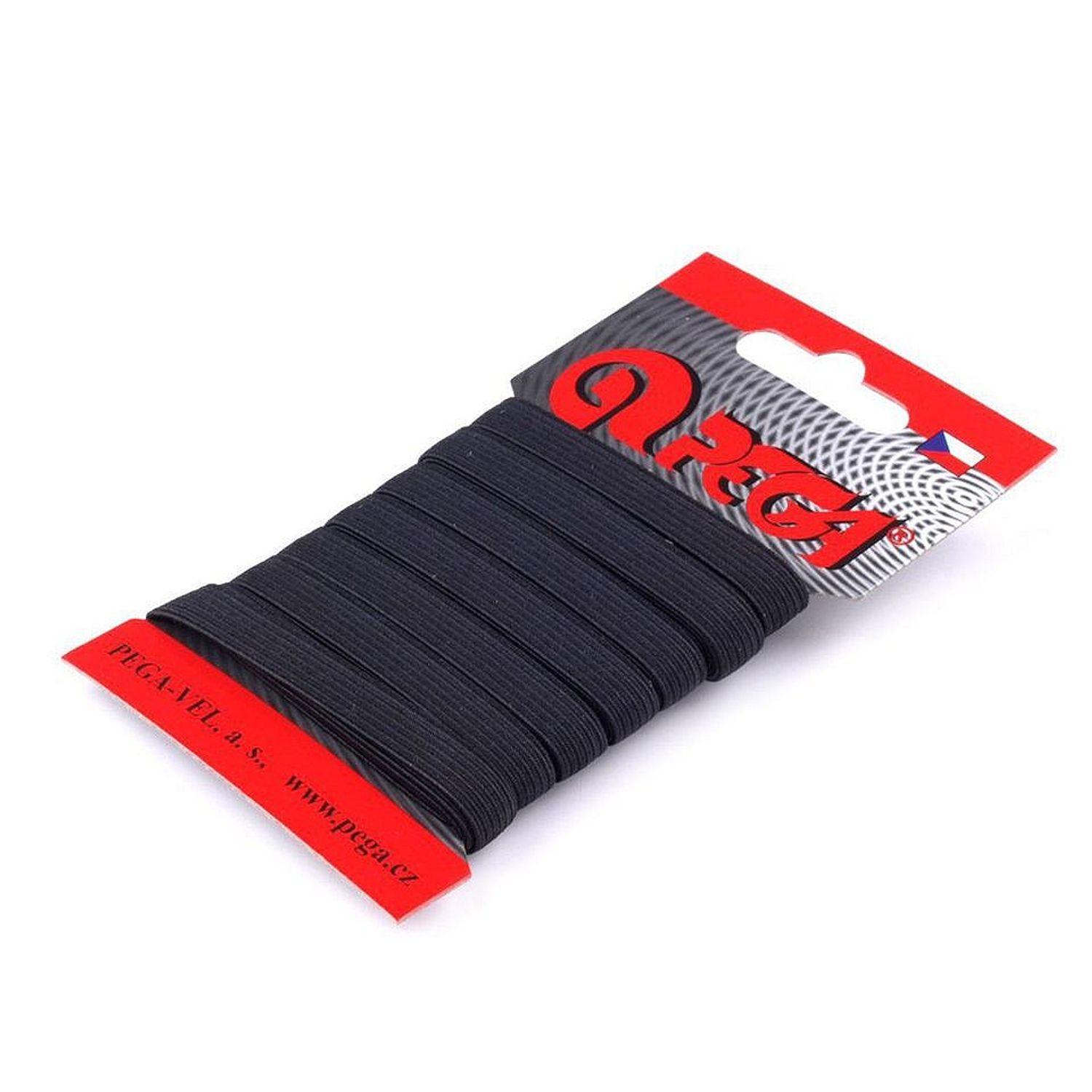 Elastic simplu plat, latime 7.9 mm, lungime 5 m, Negru fotografia produsului