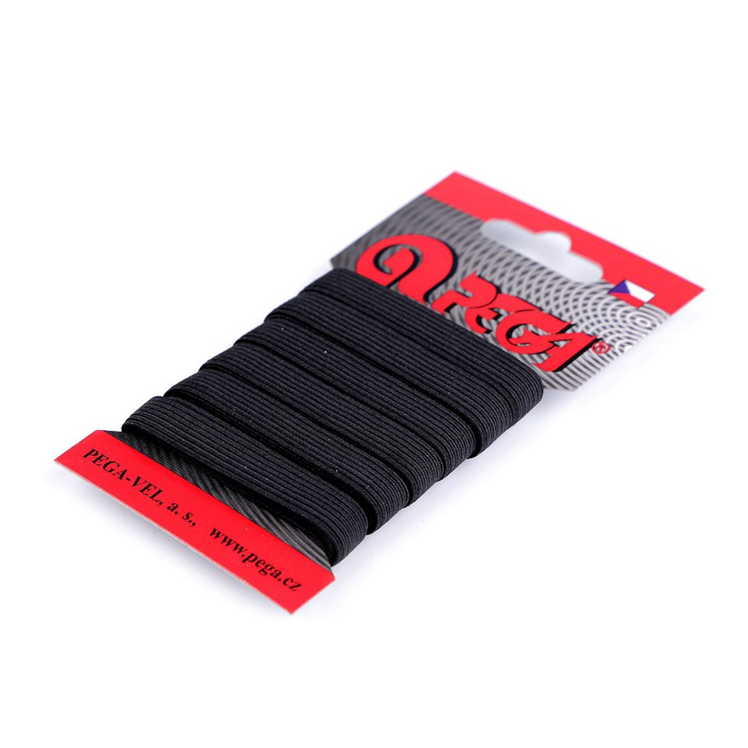 Elastic simplu plat, latime 9.2 mm, lungime 5 m, Negru fotografia produsului
