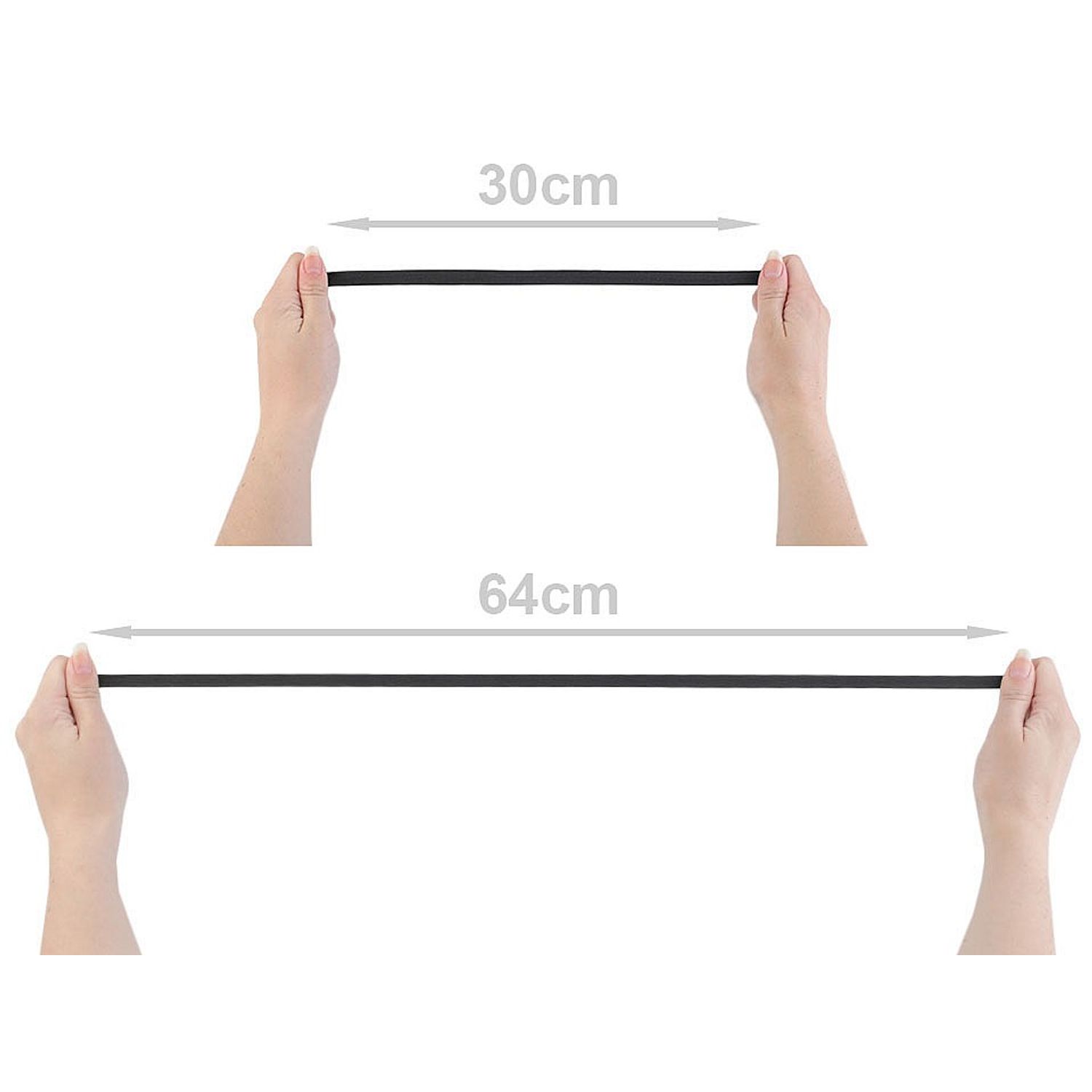 Elastic simplu plat, latime 10.6 mm, lungime 5 m, Alb fotografia produsului View 2 L