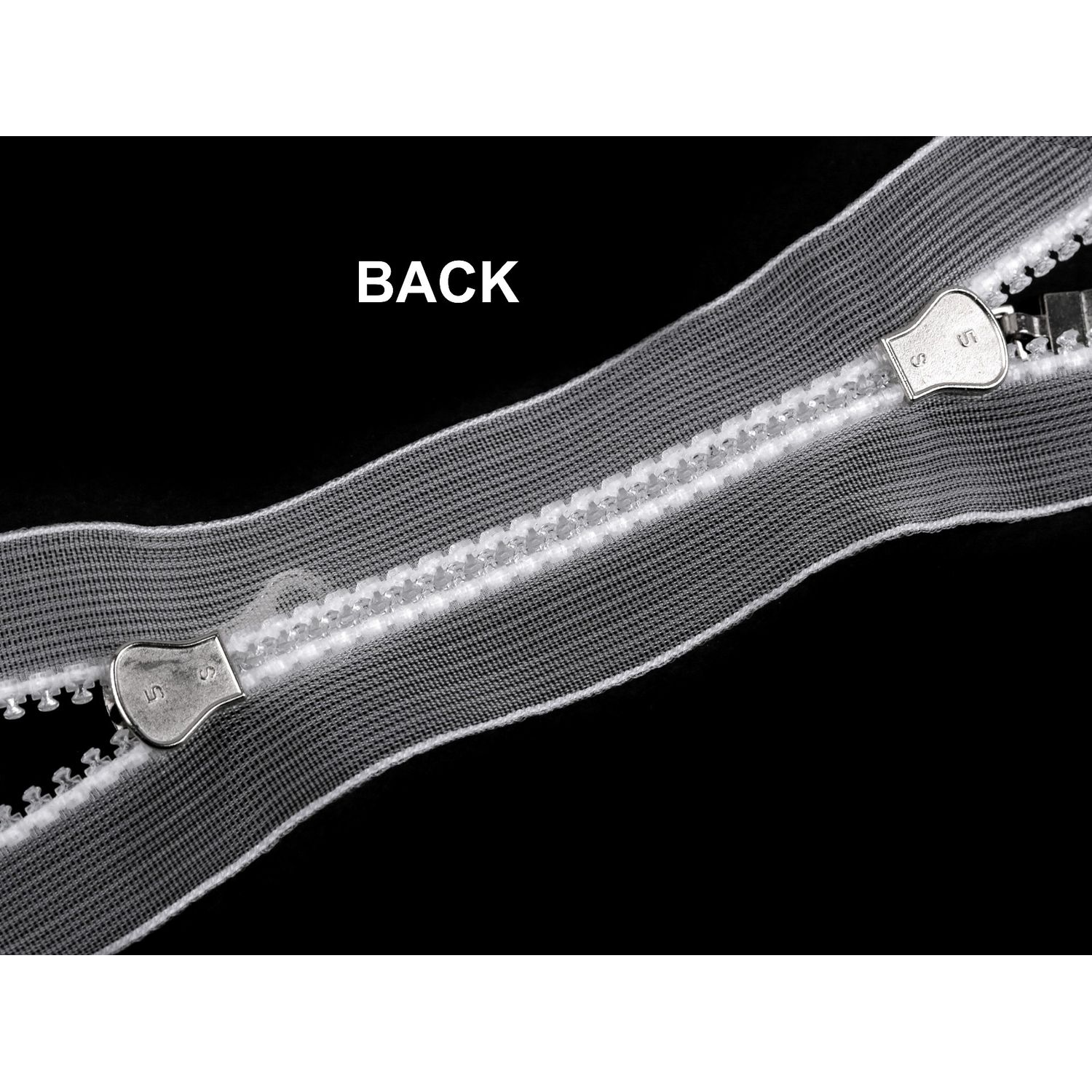 Fermoar plastic detasabil, 2 cursoare, lungime 60 cm, Transparent fotografia produsului View 4 L