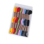 Set 10 fire de broderie tip Mouline, greutate 2 g, grosime 1 mm, culori inchise fotografia produsului View 2 S