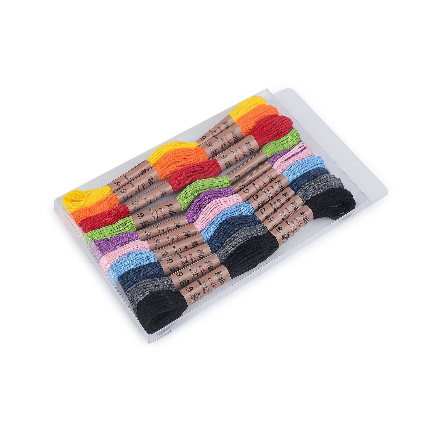 Set 10 fire de broderie tip Mouline, greutate 2 g, grosime 1 mm, culori inchise fotografia produsului