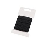 Dantela bumbac crosetata, 15 mm x 3 m, Negru fotografia produsului