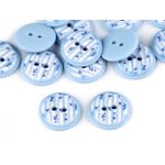 Set 5 nasturi decorativi cu 2 gauri, diametru 15.4 mm, marimea 24'', Bleu fotografia produsului View 2 S