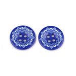 Set 2 nasturi decorativi cu imprimeu, marime 44 Albastru fotografia produsului
