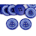 Set 2 nasturi decorativi cu imprimeu, marime 44 Albastru fotografia produsului View 2 S