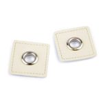 Set 2 ocheti metalici pentru cusut 30 x 30 mm, Crem fotografia produsului