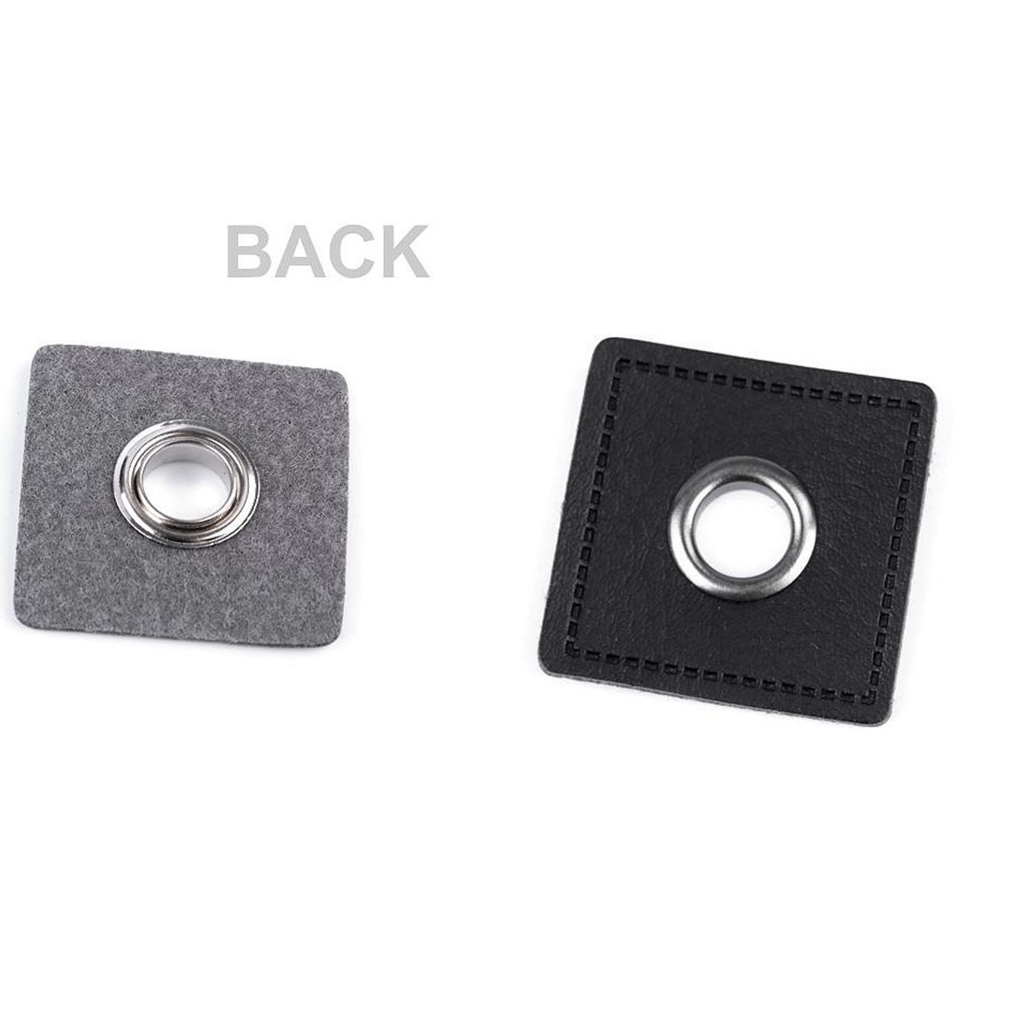 Set 2 ocheti metalici pentru cusut 30 x 30 mm, Negru fotografia produsului View 2 L
