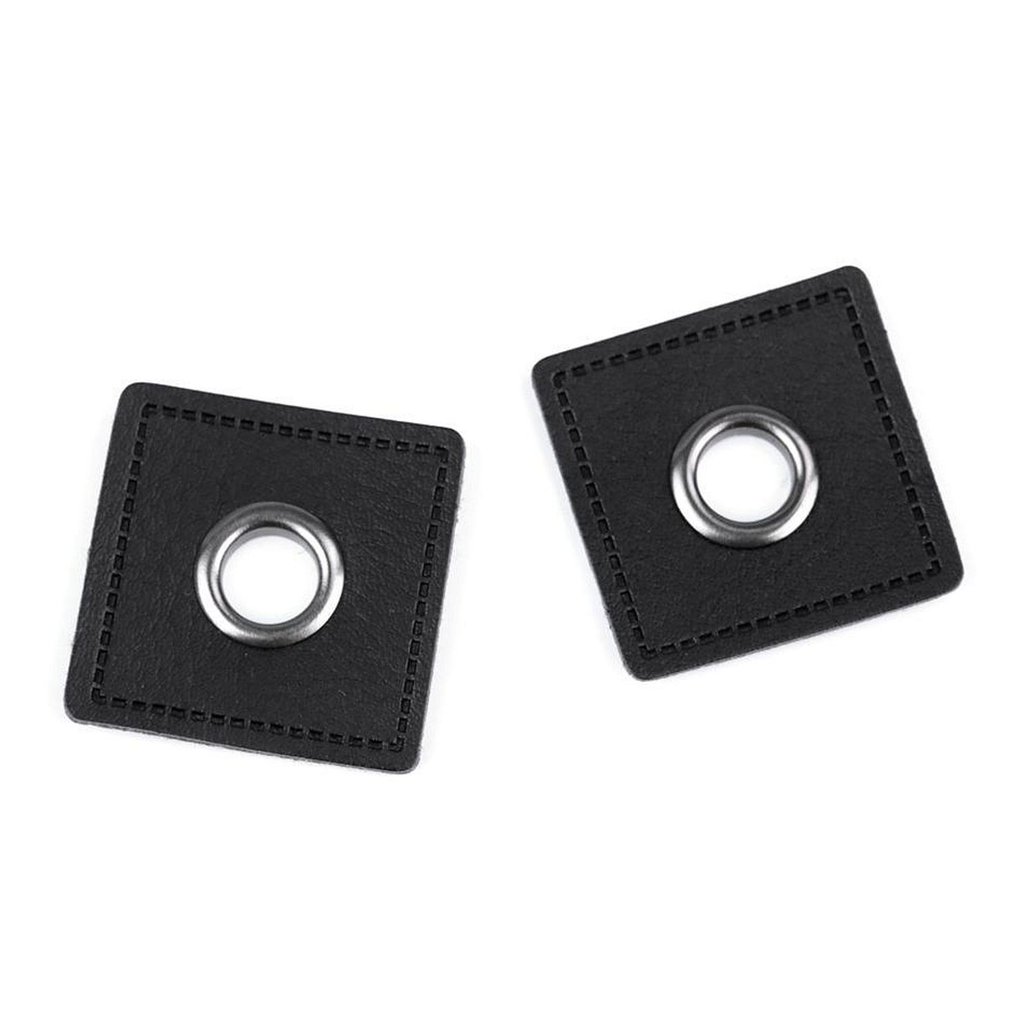 Set 2 ocheti metalici pentru cusut 30 x 30 mm, Negru fotografia produsului
